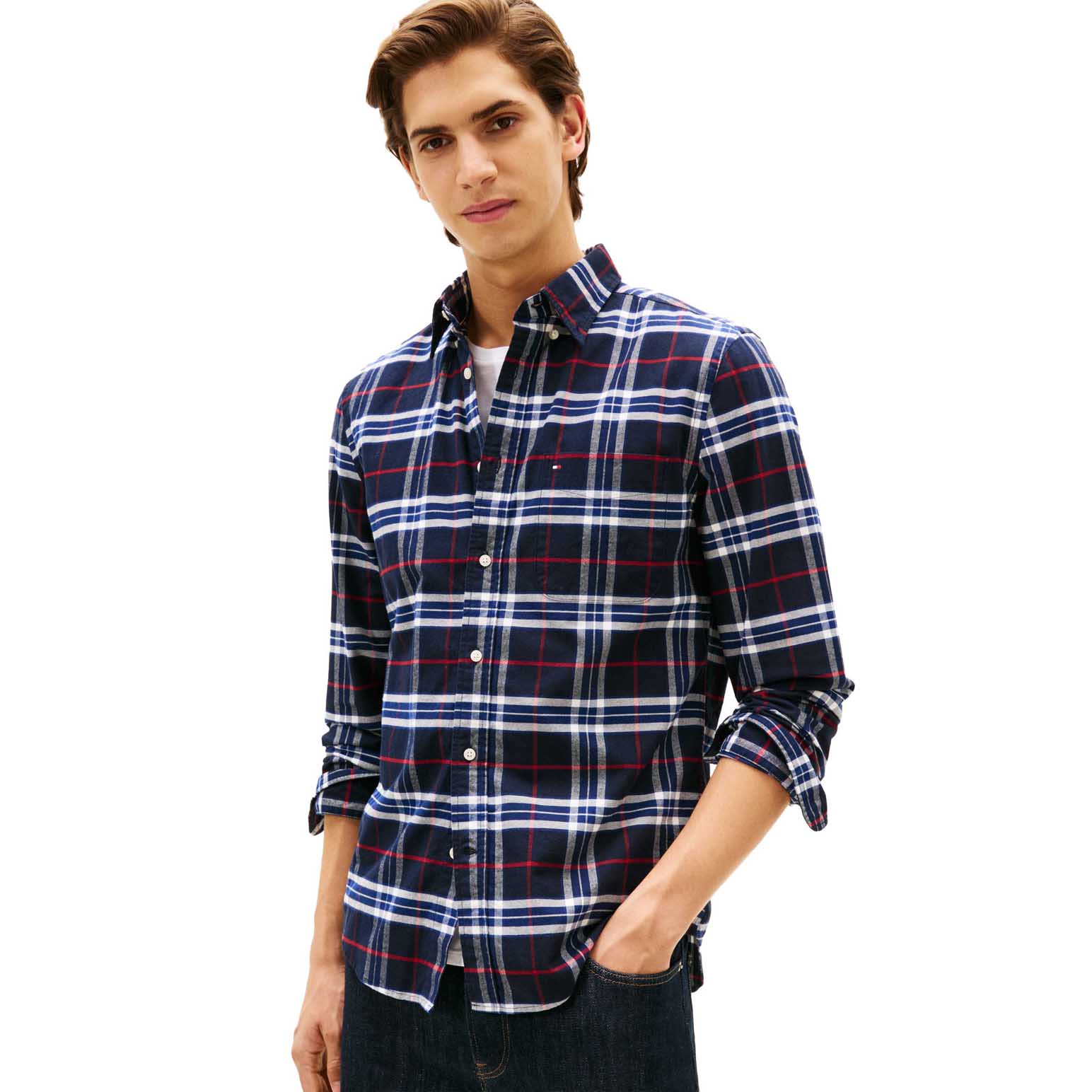 Tommy Hilfiger Regular Fit Brushed Oxford Check Shirt
